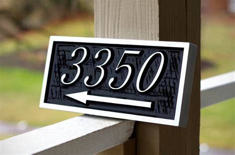 house number with arrow metal plaques|Custom Arrow Address Sign with House Number .